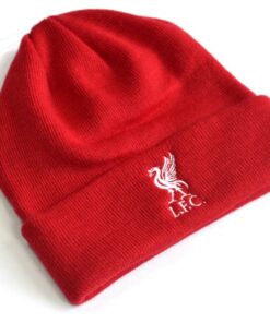 Čiapka Liverpool so znakom klubu so záhybom