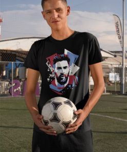 messi 10 cierne tricko 3d chlapec