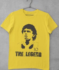 Tričko Maradona Legend žlté