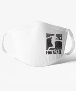 football rusko biele Futbalové rúško Football s hráčom biele