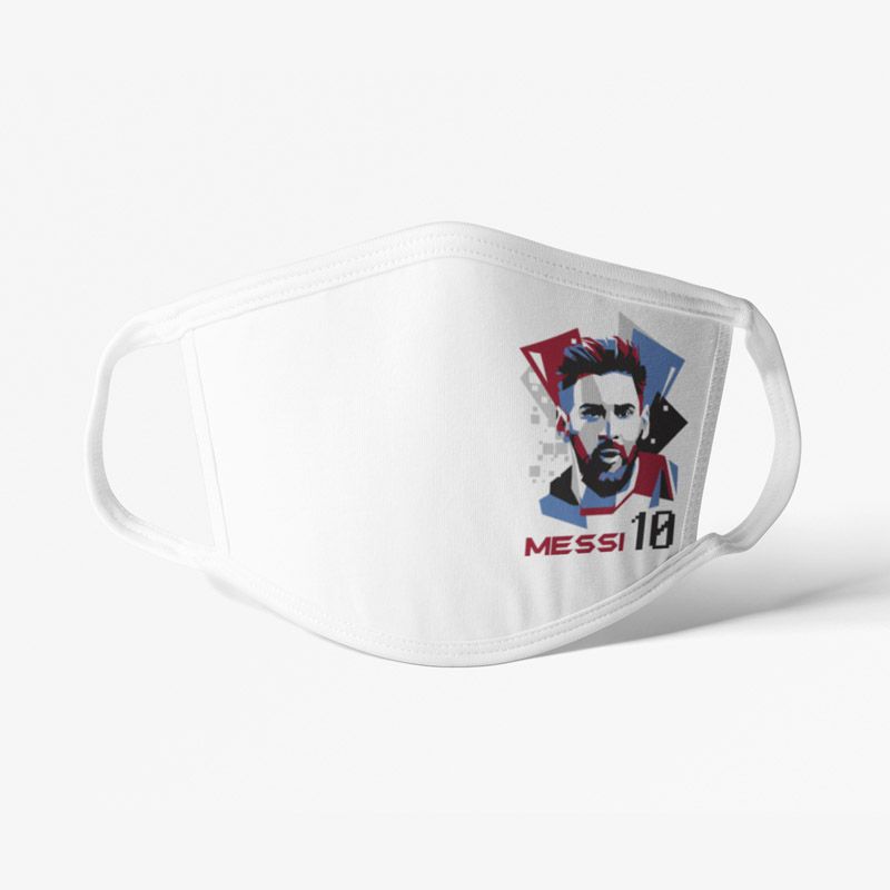 messi rusko biele Rúško Messi Barcelona biele