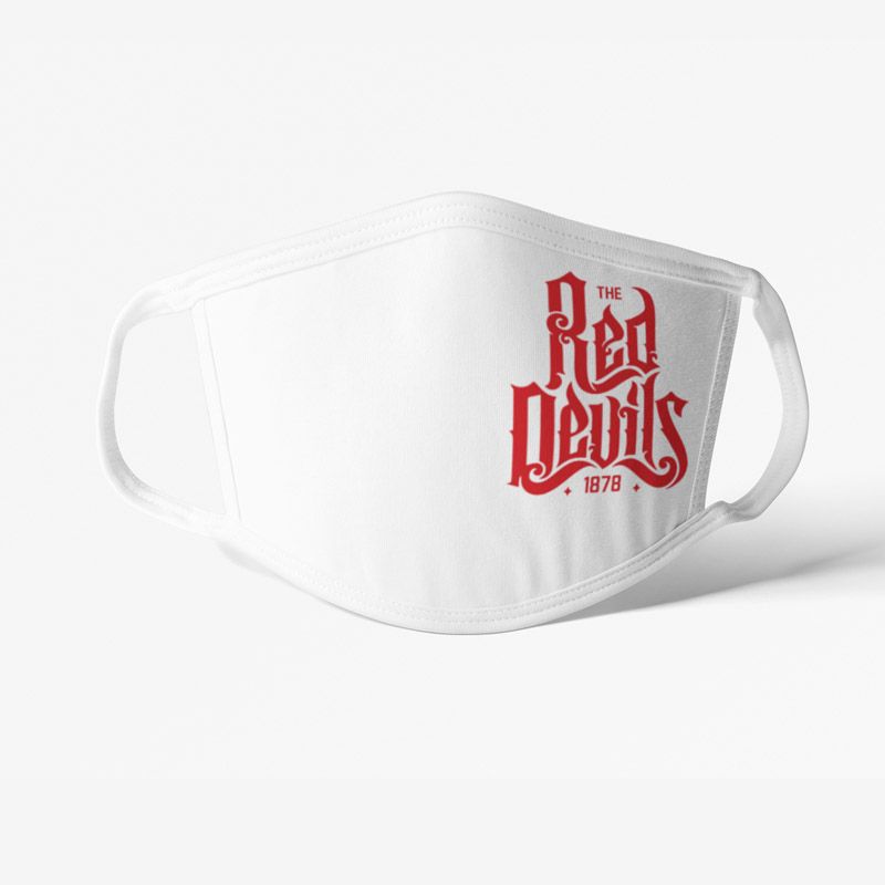 red devils biele Rúško Manchester United Red Devils biele