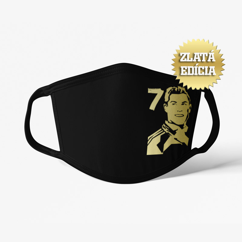 ronaldo 7 gold Rúško Ronaldo 7 ZLATÁ EDÍCIA