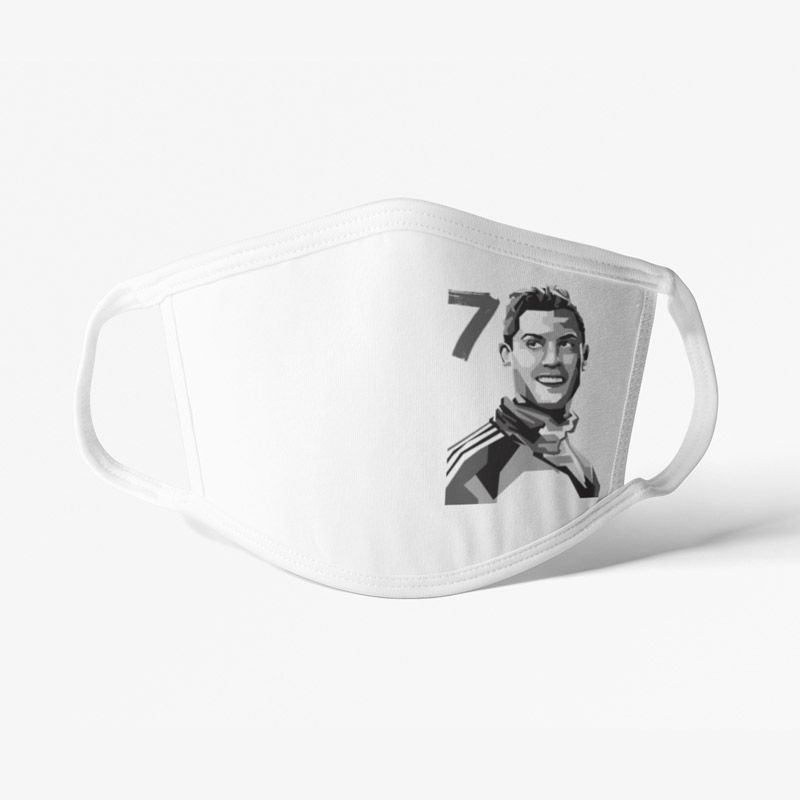 ronaldo rusko biele Futbalové rúško Ronaldo biele