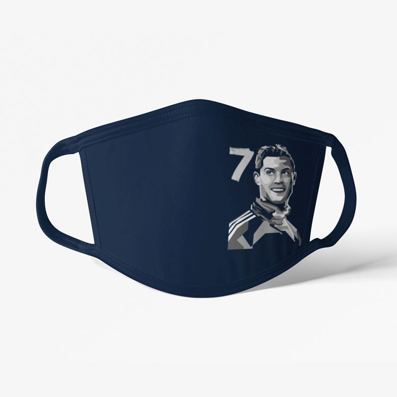 ronaldo rusko tmavomodre Futbalové rúško Ronaldo tmavomodré