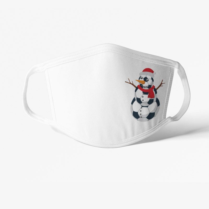 snehuliak rusko biele Futbalové rúško zimné biele