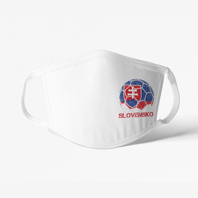 rusko slovensko biele Futbalové rúško Slovensko biele