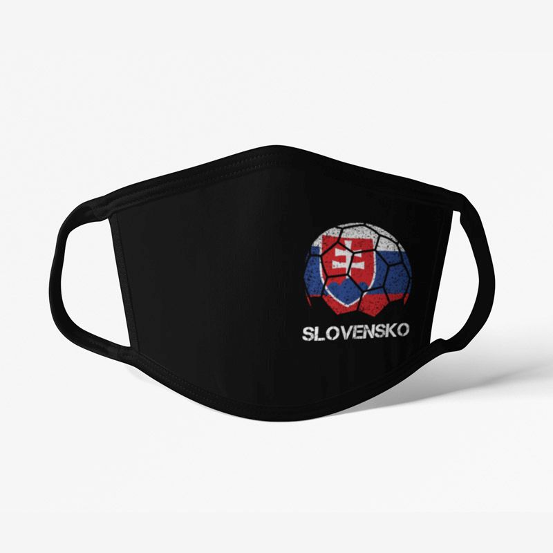rusko slovensko cierne Futbalové rúško Slovensko čierne