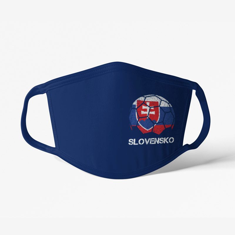 rusko slovensko tmavomodre Futbalové rúško Slovensko modré