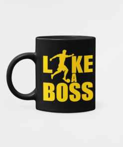 Futbalový Hrnček Like a Boss čierno-žltý