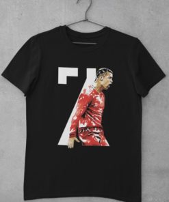 Tričko Ronaldo 7 čierne, červené a biele