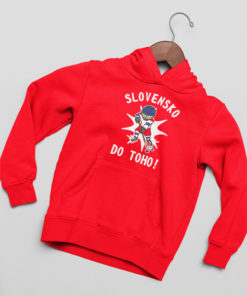 Hokejová mikina SLOVENSKO DO TOHO červená