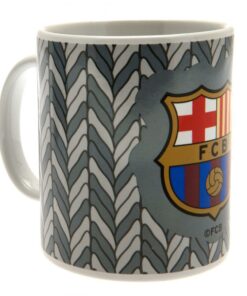 Sivý hrnček FC Barcelona s plyšovým medvedíkom