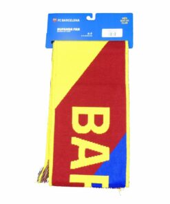 Šál FC Barcelona žltý s logom klubu oficiálny produkt Barca