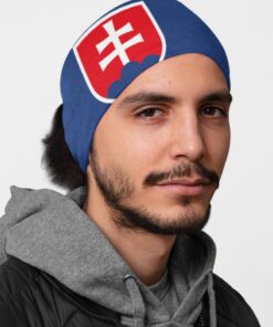 Nákrčník Slovensko modrý so znakom na hlave