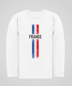 Tričko S Dlhým Rukávom Francúzsko biele