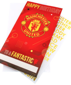 Narodeninová rodinná karta Man United s nálepkami