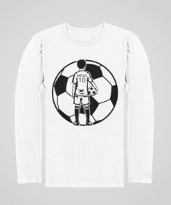 Tričko s dlhým rukávom obľúbený hráč - biela