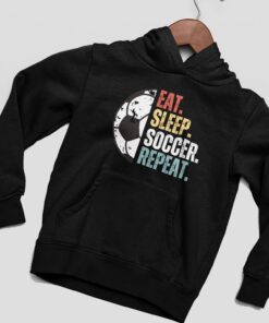 mikina eat sleep soccer repeat cierna