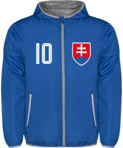 vetrovka s kapucnou slovensko bledomodra