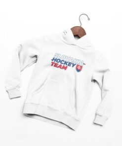 mikina s kapucnou slovakia hockey team biela