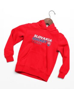 mikina s kapucnou slovakia hockey team cervena
