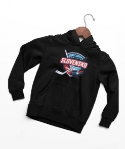 mikina s kapucnou slovensko hokejky cierna
