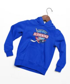 mikina s kapucnou slovensko hokejky modra