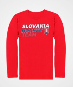 tricko s dlhym rukavom slovakia hockey team cervena