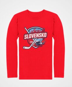 tricko s dlhym rukavom slovensko hokejky cervena
