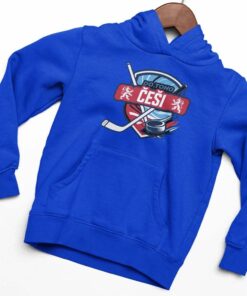 mikina s kapucni cesi hokejky modra