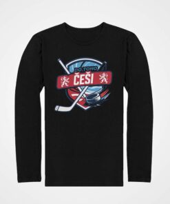 tricko s dlouhym rukavem cesi hokejky cerna