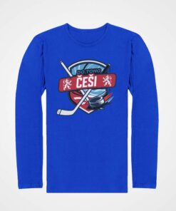 tricko s dlouhym rukavem cesi hokejky modra